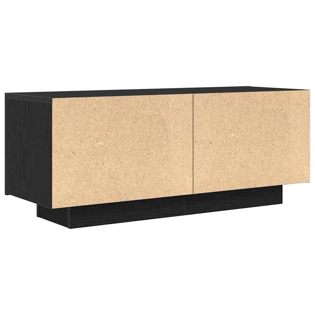 Televizní Skříň 100 X 35 X 40 Cm Černý Dub Kompozitní Dřevo