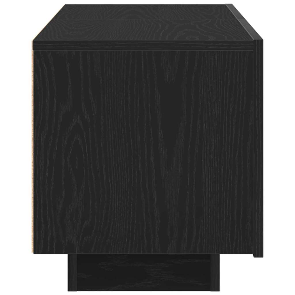 Televizní Skříň 100 X 35 X 40 Cm Černý Dub Kompozitní Dřevo