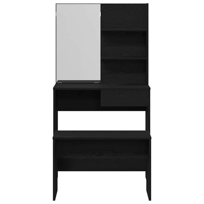 Sada Toaletního Stolu 2 Ks Černý Dub 74,5 X 40 X 141 Cm