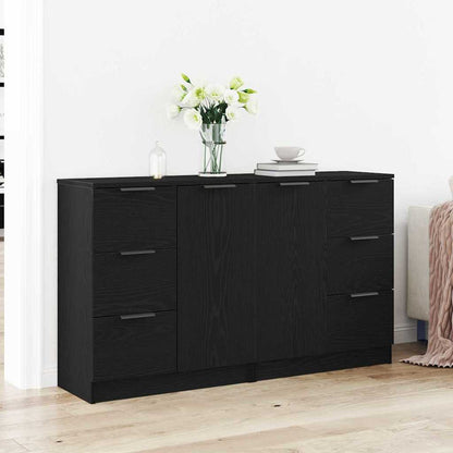 Servírovací Skříň Černý Dub 120 X 30 X 70 Cm Kompozitní Dřevo