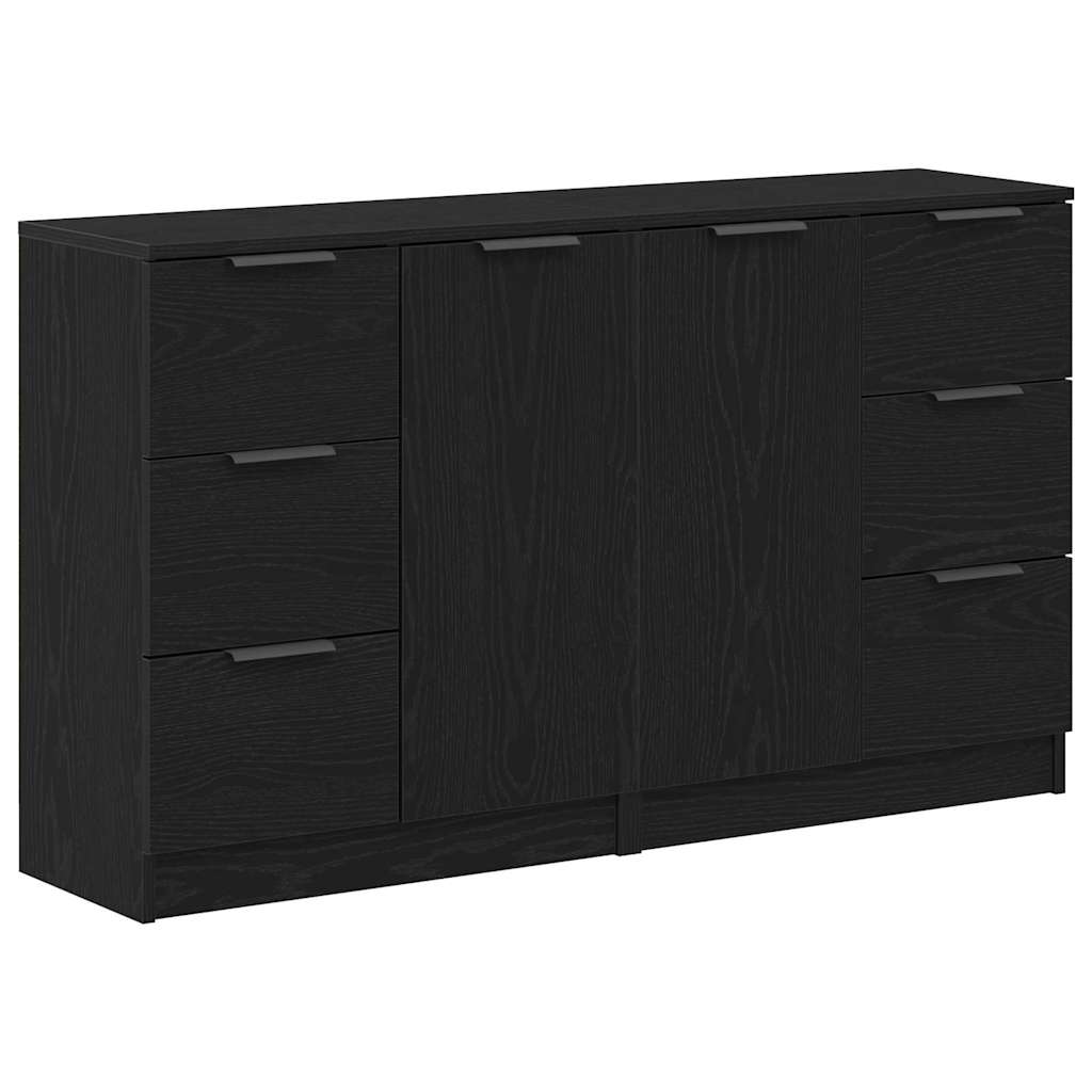 Servírovací Skříň Černý Dub 120 X 30 X 70 Cm Kompozitní Dřevo