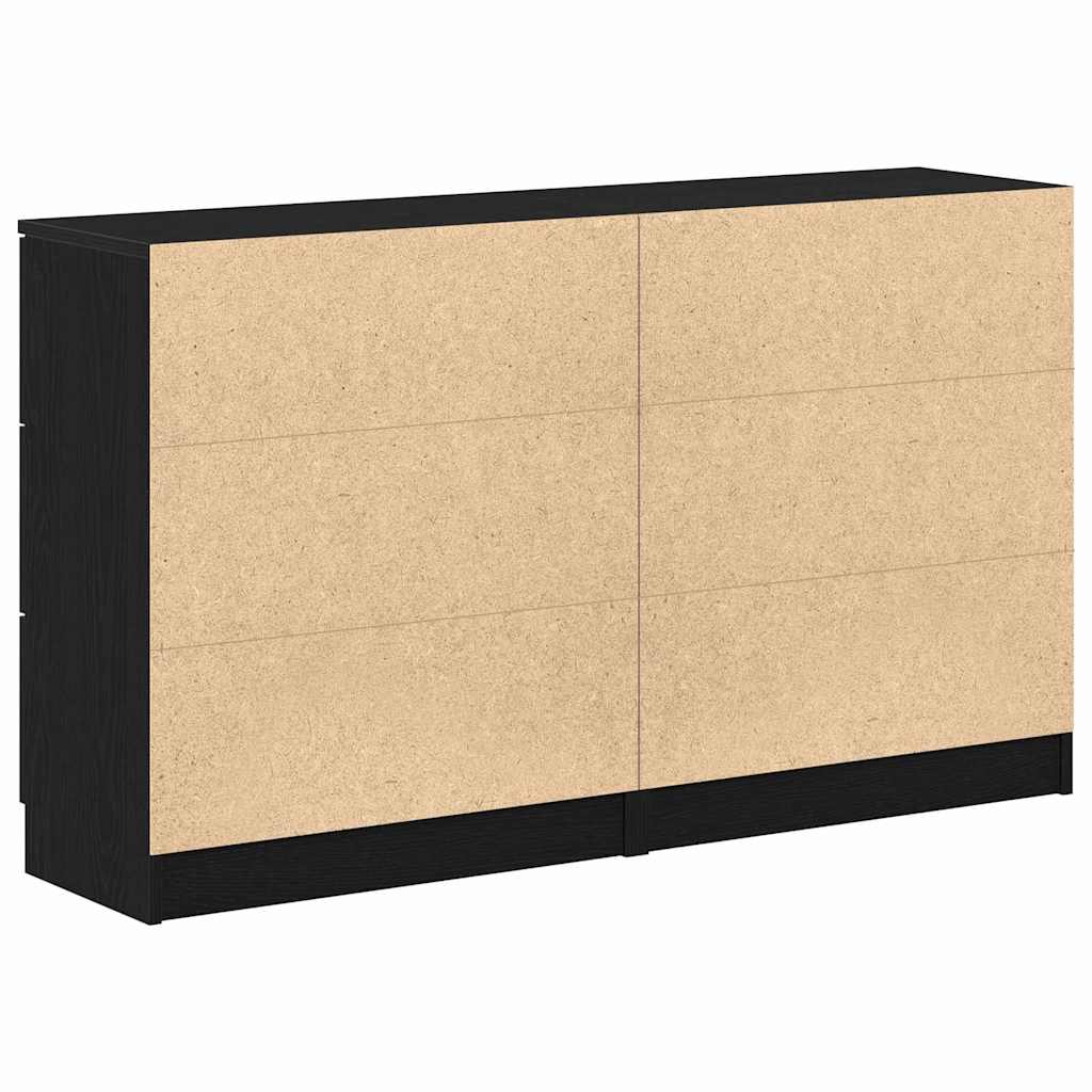 Servírovací Skříň Černý Dub 120 X 30 X 70 Cm Kompozitní Dřevo