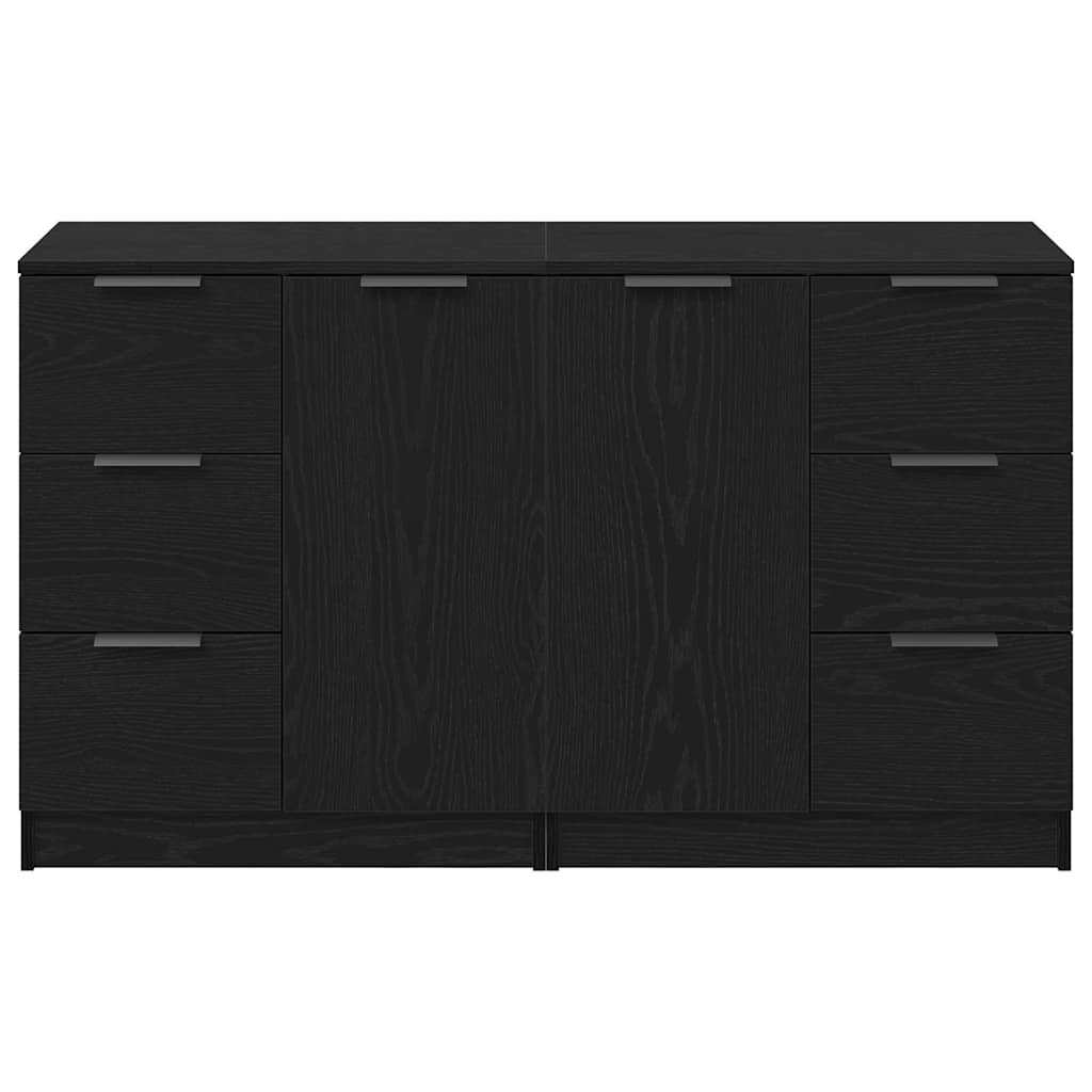 Servírovací Skříň Černý Dub 120 X 30 X 70 Cm Kompozitní Dřevo
