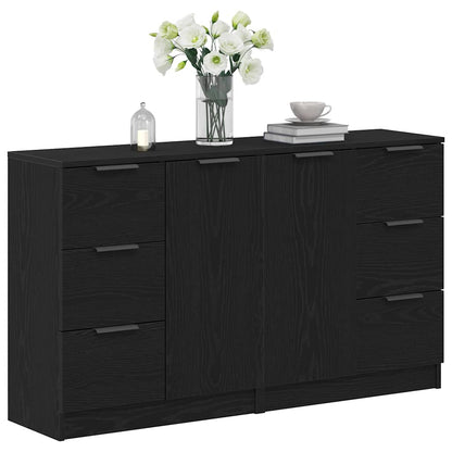 Servírovací Skříň Černý Dub 120 X 30 X 70 Cm Kompozitní Dřevo