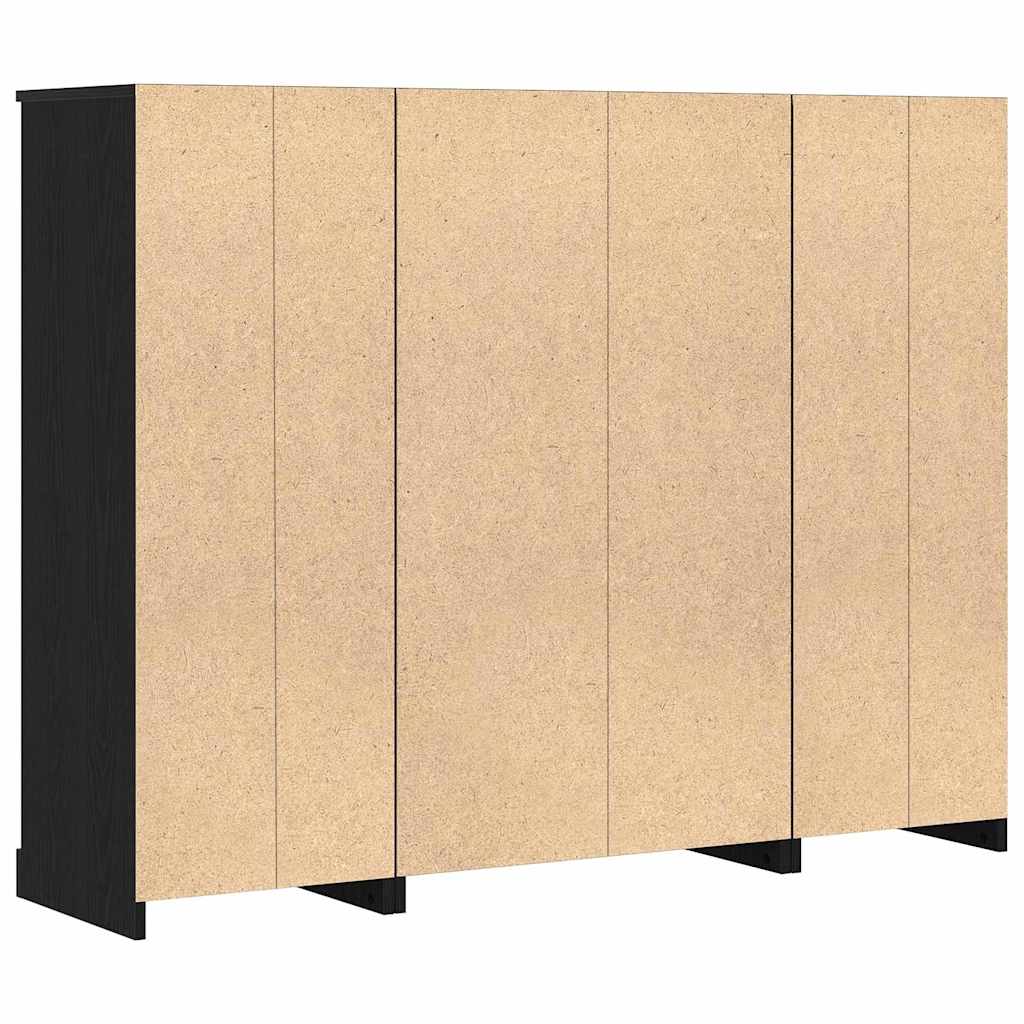 Vysoký Bufet Černý Dub 132 X 35,5 X 103,5 Cm Kompozitní Dřevo
