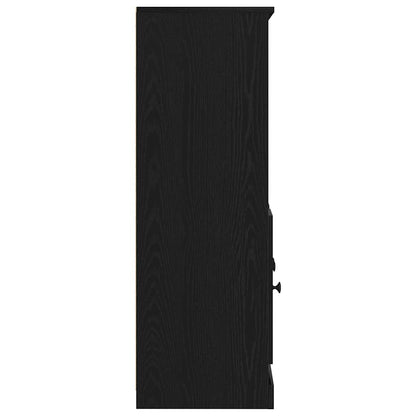 Vysoký Bufet Černý Dub 132 X 35,5 X 103,5 Cm Kompozitní Dřevo