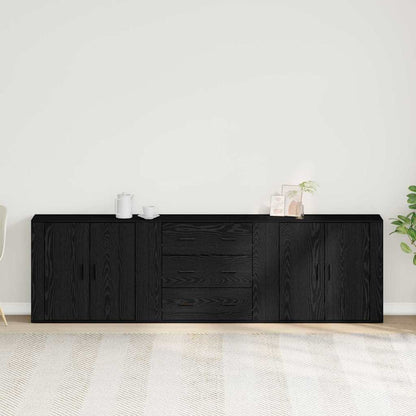 Servírovací Skříň Černý Dub 240 X 33 X 70 Cm Kompozitní Dřevo