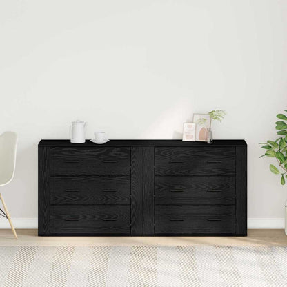 Servírovací Skříň Černý Dub 160 X 33 X 70 Cm Kompozitní Dřevo
