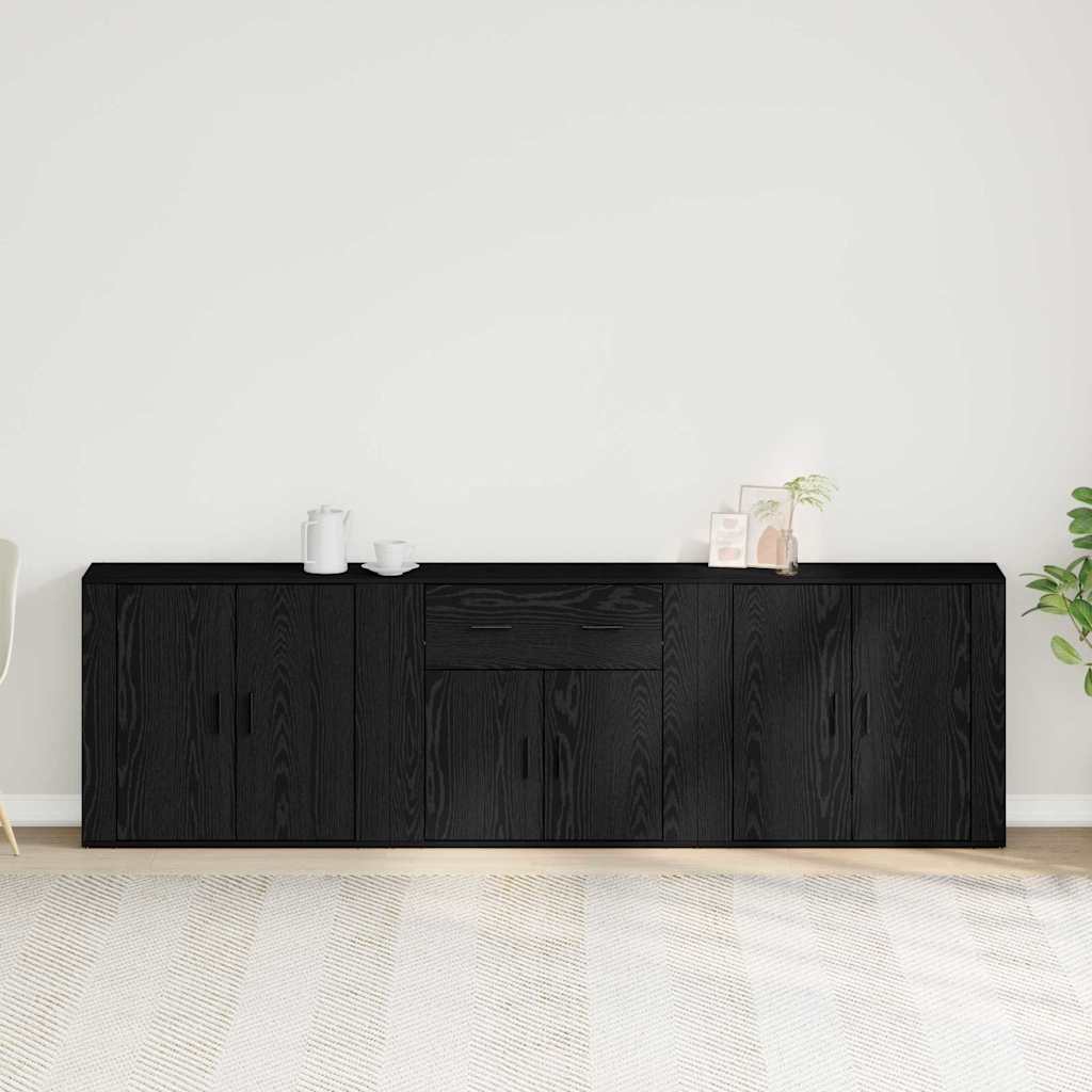Servírovací Skříň Černý Dub 240 X 33 X 70 Cm Kompozitní Dřevo