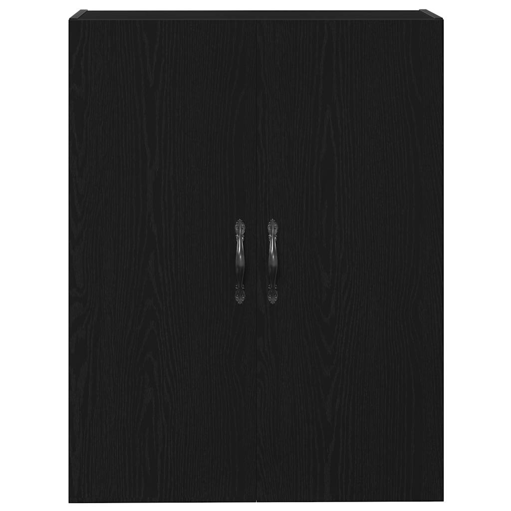 Vysoký Bufet 2 Ks Černý Dub 69,5 X 34 X 180 Cm Kompozitní Dřevo