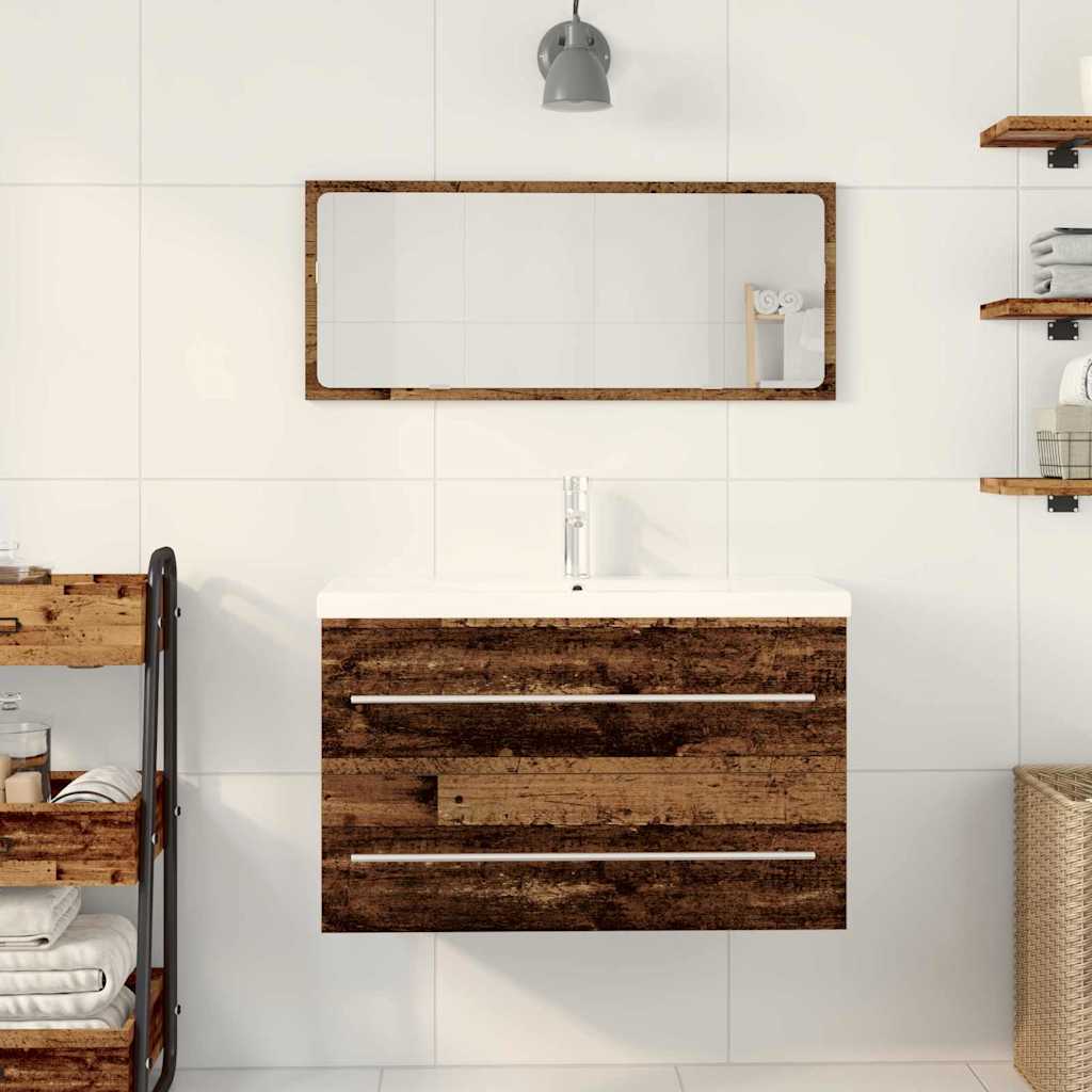 Skříňka Pod Umyvadlo Se Zásuvkou Staré Dřevo 80 X 38,5 X 48 Cm
