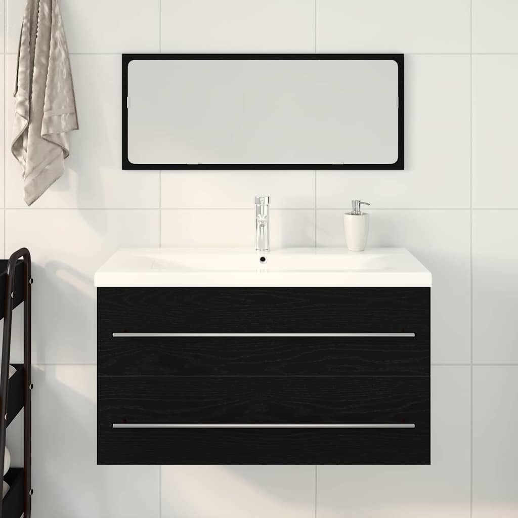 Skříňka Pod Umyvadlo 3 Ks Černý Dub 90 X 38,5 X 48 Cm