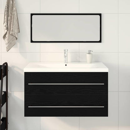 Skříňka Pod Umyvadlo 3 Ks Černý Dub 90 X 38,5 X 48 Cm