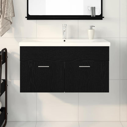 Koupelnová Skříň Černý Dub 90 X 38,5 X 46 Cm Kompozitní Dřevo