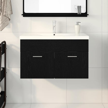 Koupelnová Skříň Černý Dub 80 X 38,5 X 46 Cm Kompozitní Dřevo