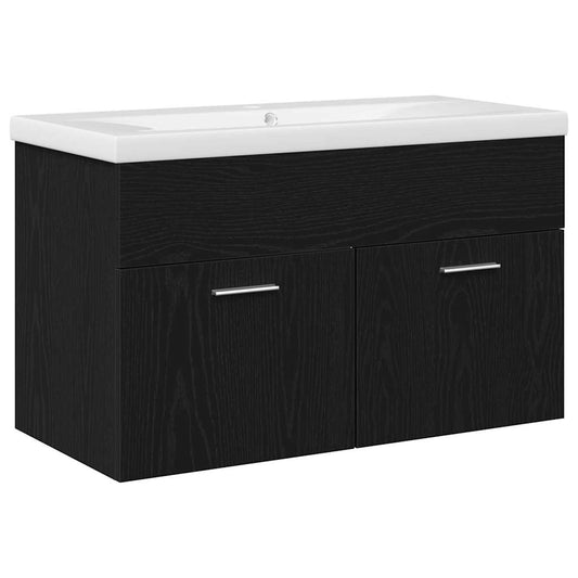Koupelnová Skříň Černý Dub 80 X 38,5 X 46 Cm Kompozitní Dřevo