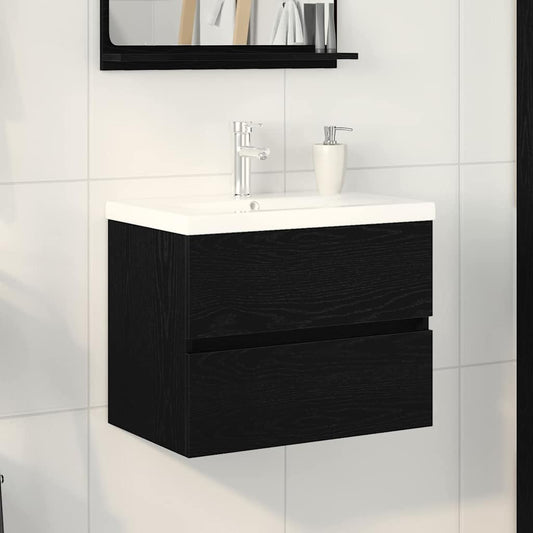 Skříňka Pod Umyvadlo Černý Dub 60 X 39 X 62 Cm Kompozitní Dřevo