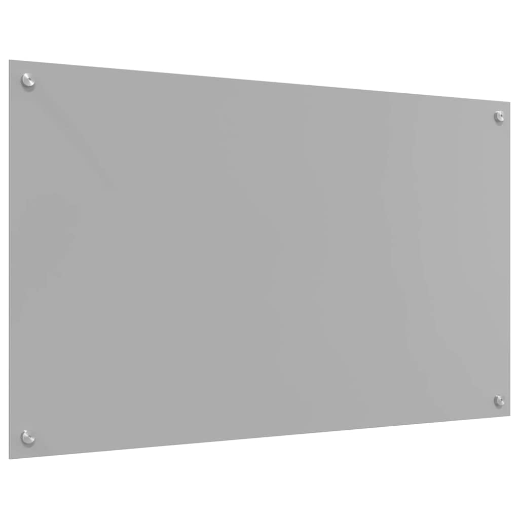 Kuchyňský Obklad Světle Šedá 100 X 60 Cm Tvrzené Sklo