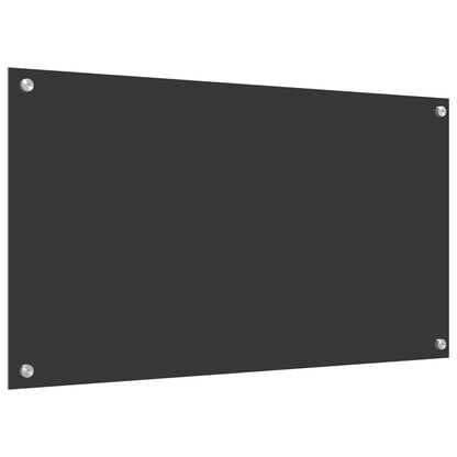 Kuchyňský Obklad Tmavě Šedá 90 X 50 Cm Tvrzené Sklo
