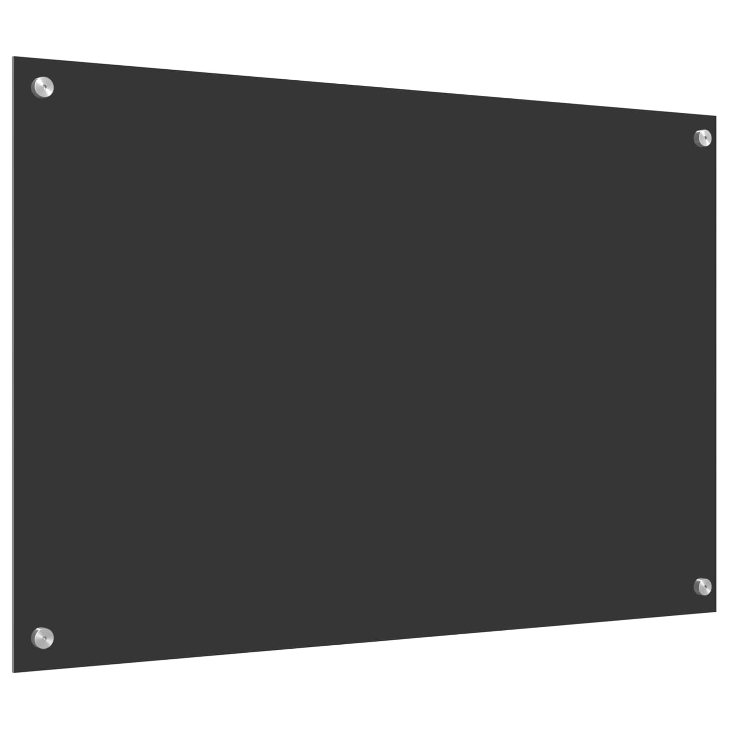 Kuchyňský Obklad Tmavě Šedá 90 X 60 Cm Tvrzené Sklo