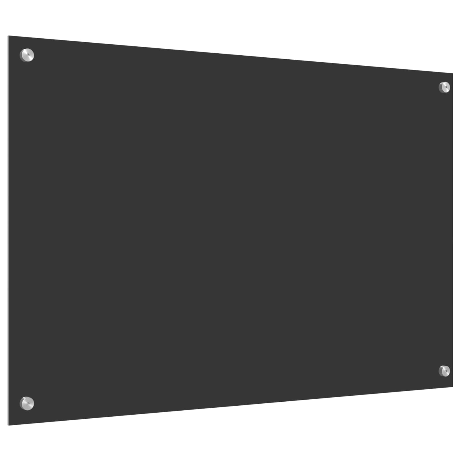 Kuchyňský Obklad Tmavě Šedá 90 X 60 Cm Tvrzené Sklo