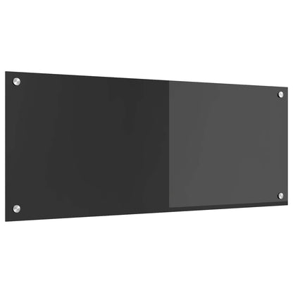 Kuchyňský Obklad Tmavě Šedá 100 X 40 Cm Tvrzené Sklo