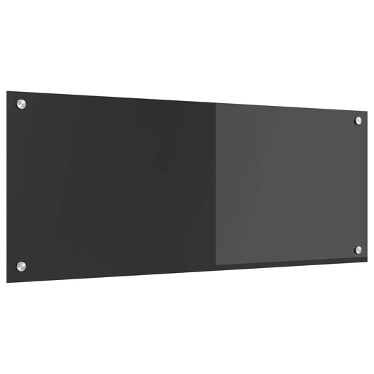 Kuchyňský Obklad Tmavě Šedá 100 X 40 Cm Tvrzené Sklo