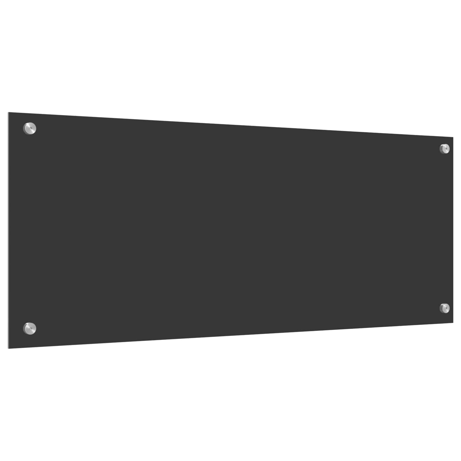 Kuchyňský Obklad Tmavě Šedá 100 X 40 Cm Tvrzené Sklo