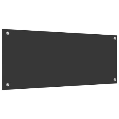 Kuchyňský Obklad Tmavě Šedá 100 X 40 Cm Tvrzené Sklo