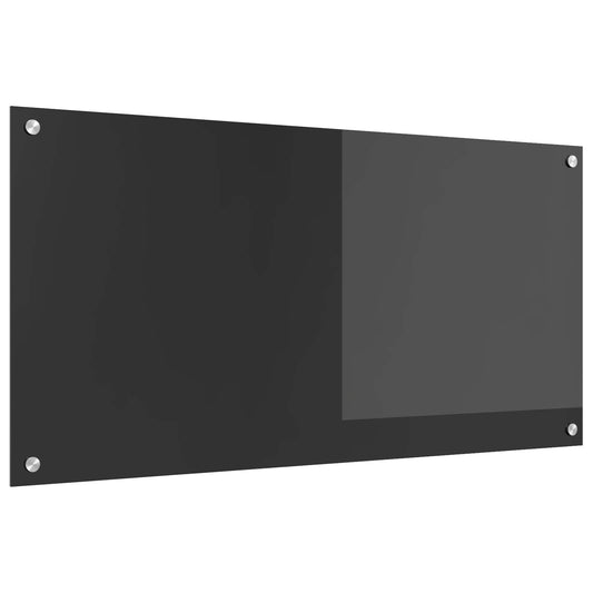 Kuchyňský Obklad Tmavě Šedá 100 X 50 Cm Tvrzené Sklo