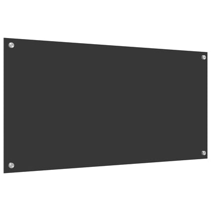 Kuchyňský Obklad Tmavě Šedá 100 X 50 Cm Tvrzené Sklo