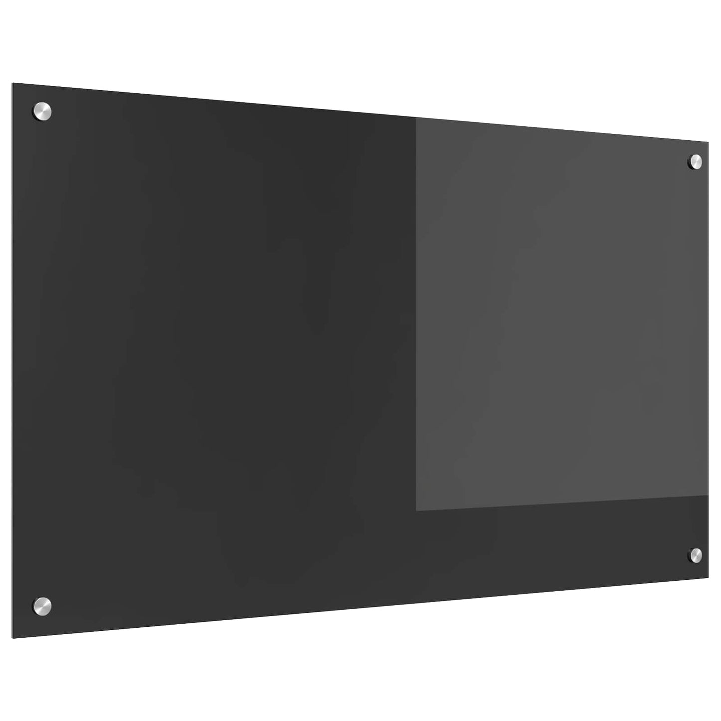 Kuchyňský Obklad Tmavě Šedá 100 X 60 Cm Tvrzené Sklo