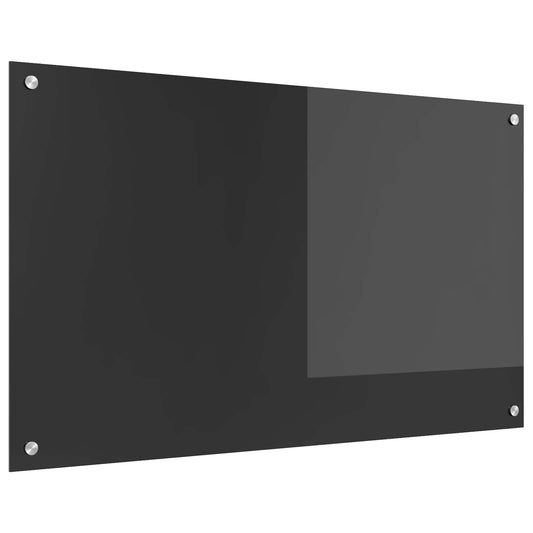 Kuchyňský Obklad Tmavě Šedá 100 X 60 Cm Tvrzené Sklo