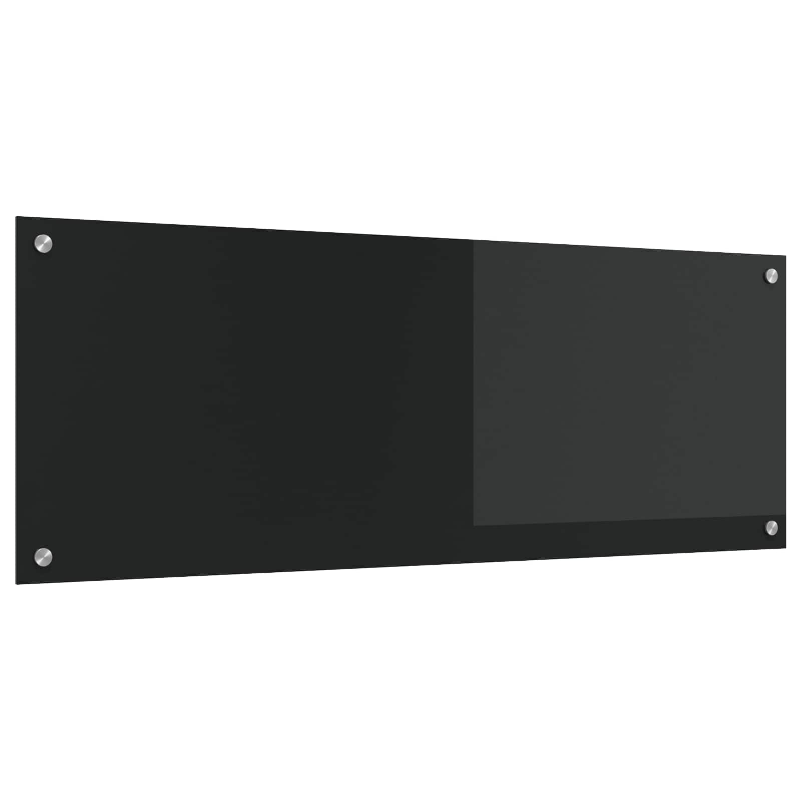 Kuchyňský Obklad Černá 110 X 40 Cm Tvrzené Sklo