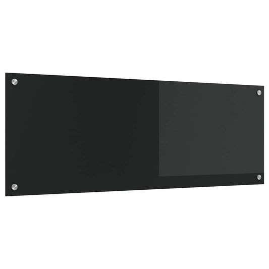 Kuchyňský Obklad Černá 110 X 40 Cm Tvrzené Sklo