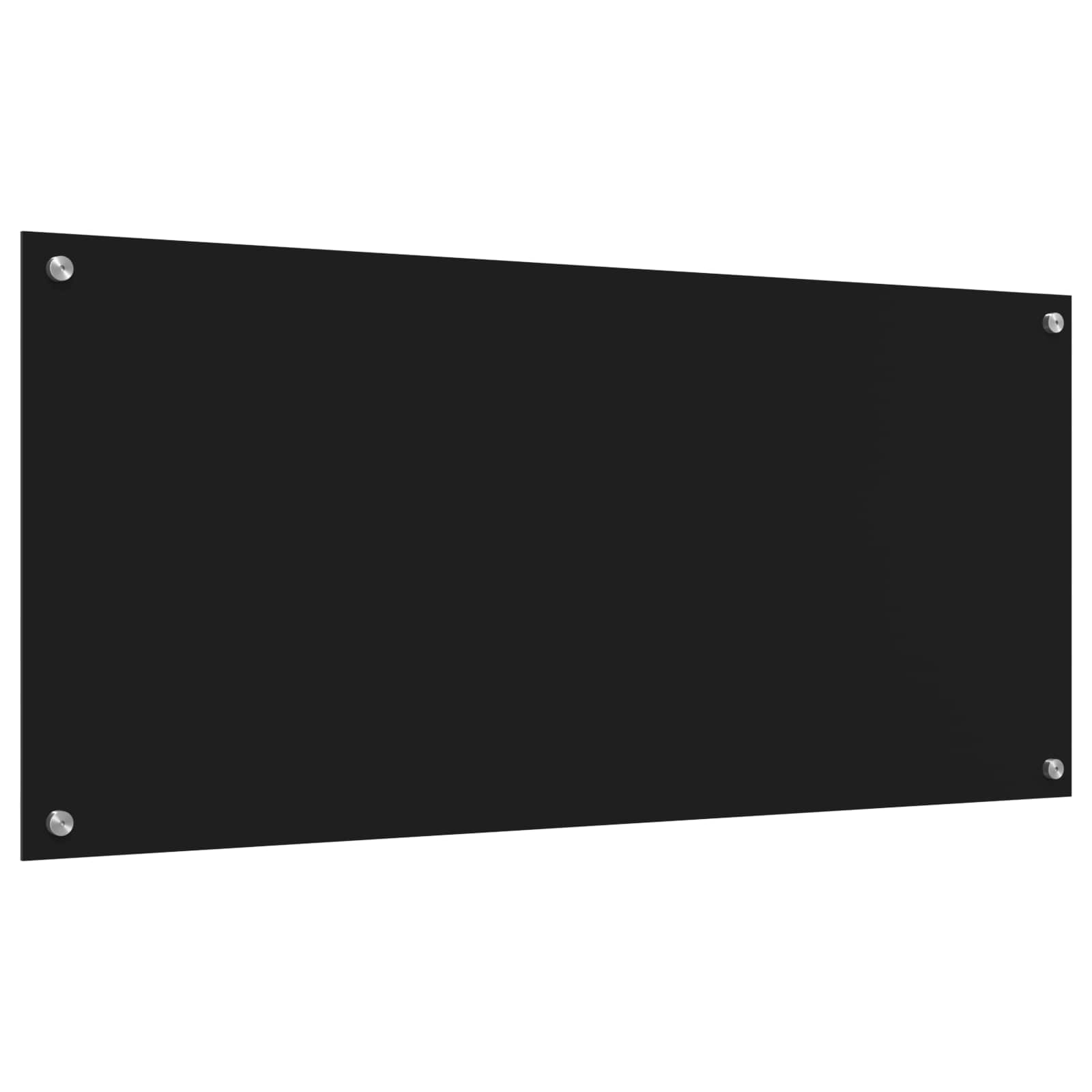 Kuchyňský Obklad Černá 110 X 50 Cm Tvrzené Sklo