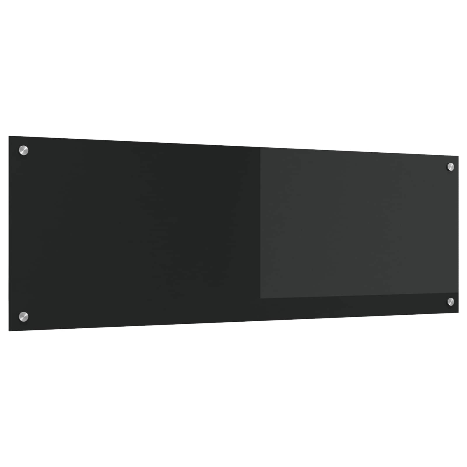 Kuchyňský Obklad Černá 120 X 40 Cm Tvrzené Sklo