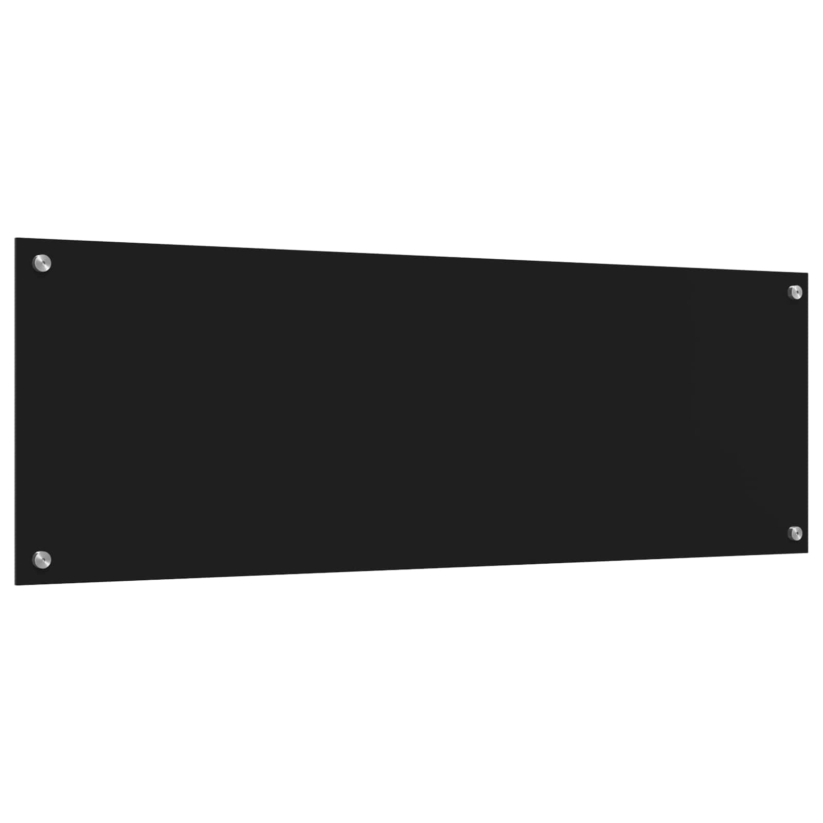 Kuchyňský Obklad Černá 120 X 40 Cm Tvrzené Sklo
