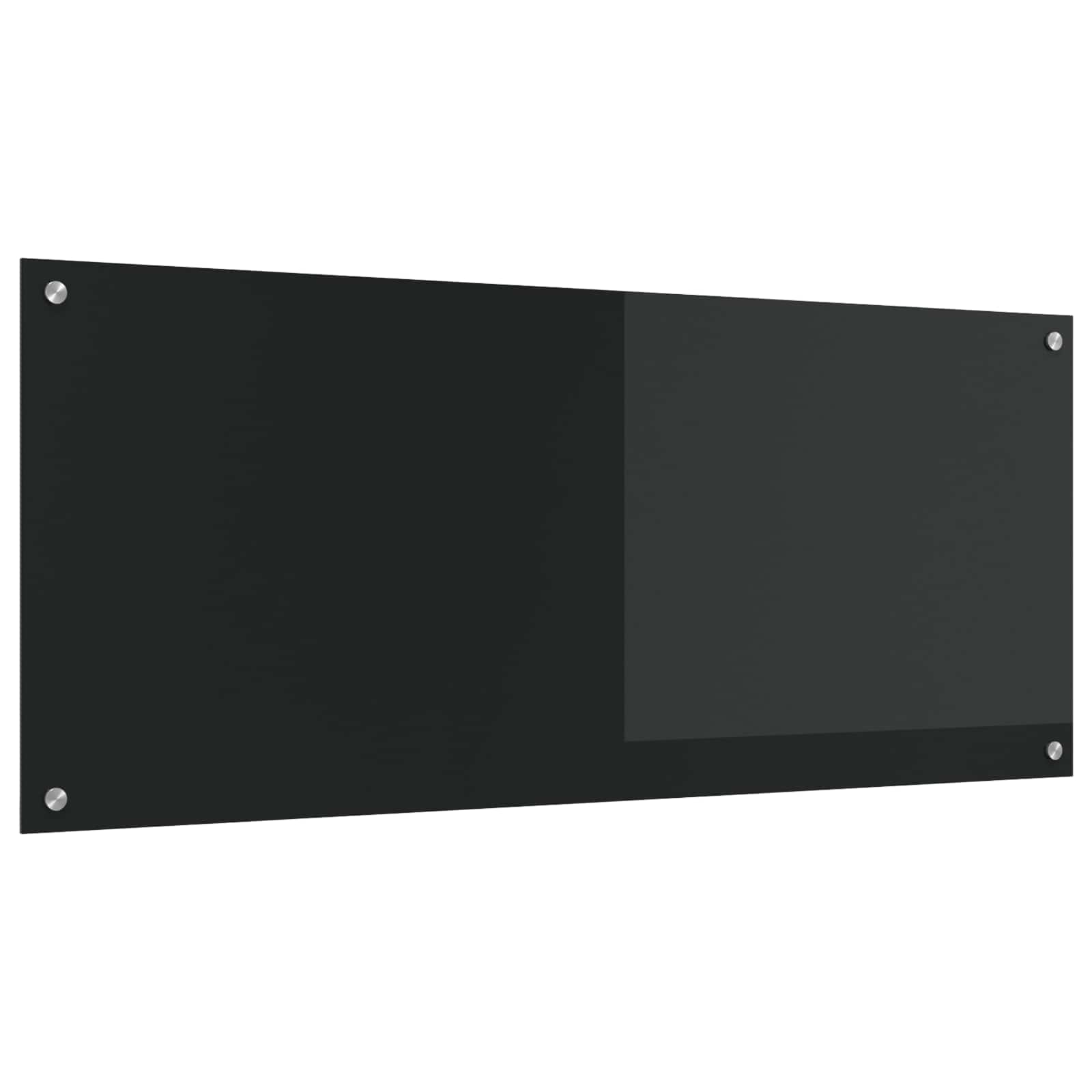 Kuchyňský Obklad Černá 120 X 50 Cm Tvrzené Sklo