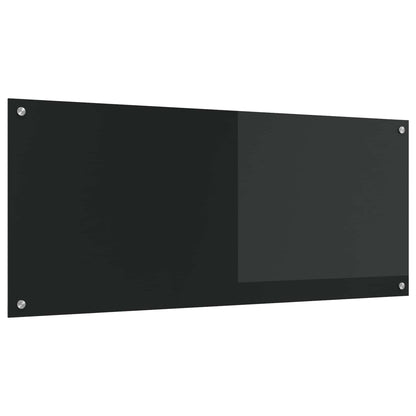 Kuchyňský Obklad Černá 120 X 50 Cm Tvrzené Sklo