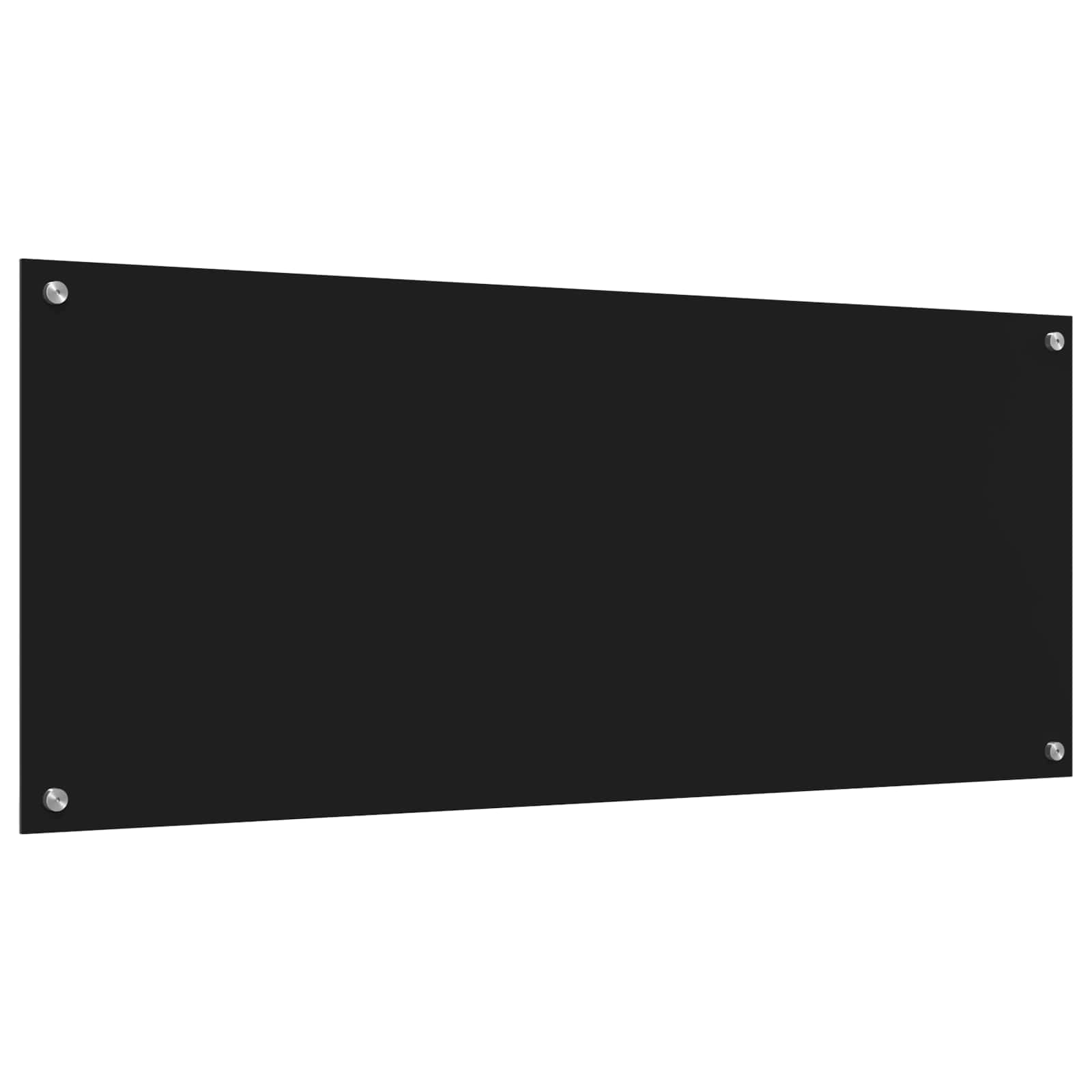 Kuchyňský Obklad Černá 120 X 50 Cm Tvrzené Sklo