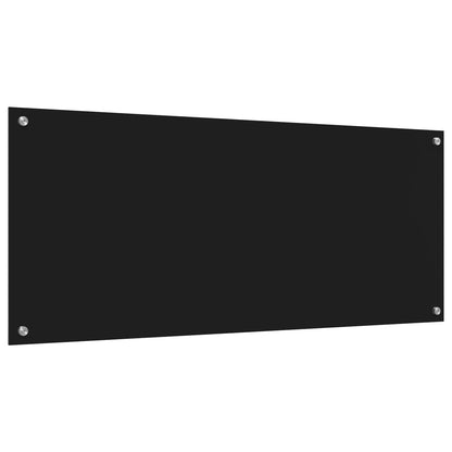 Kuchyňský Obklad Černá 120 X 50 Cm Tvrzené Sklo