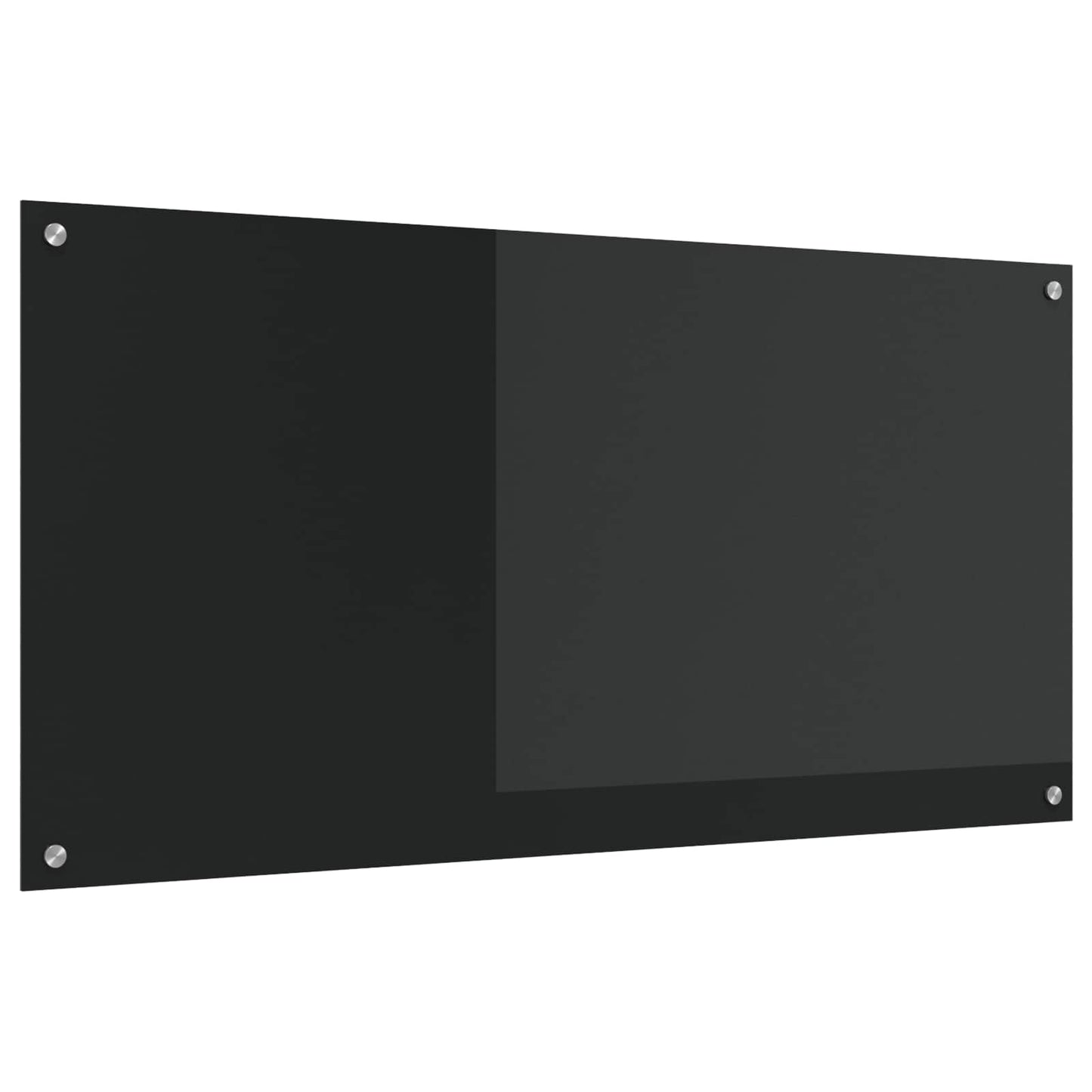 Kuchyňský Obklad Černá 120 X 60 Cm Tvrzené Sklo