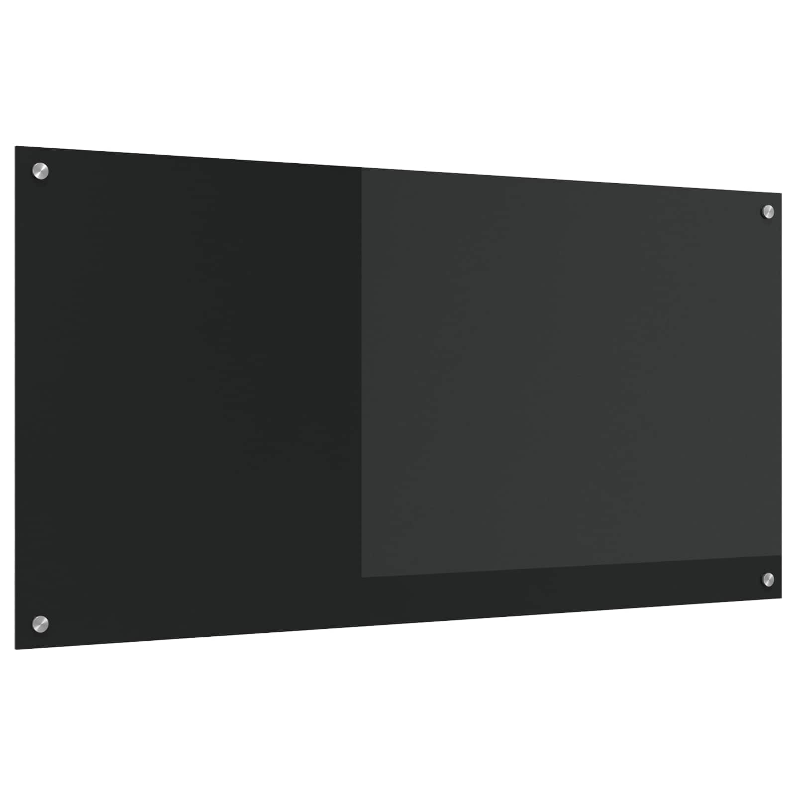 Kuchyňský Obklad Černá 120 X 60 Cm Tvrzené Sklo