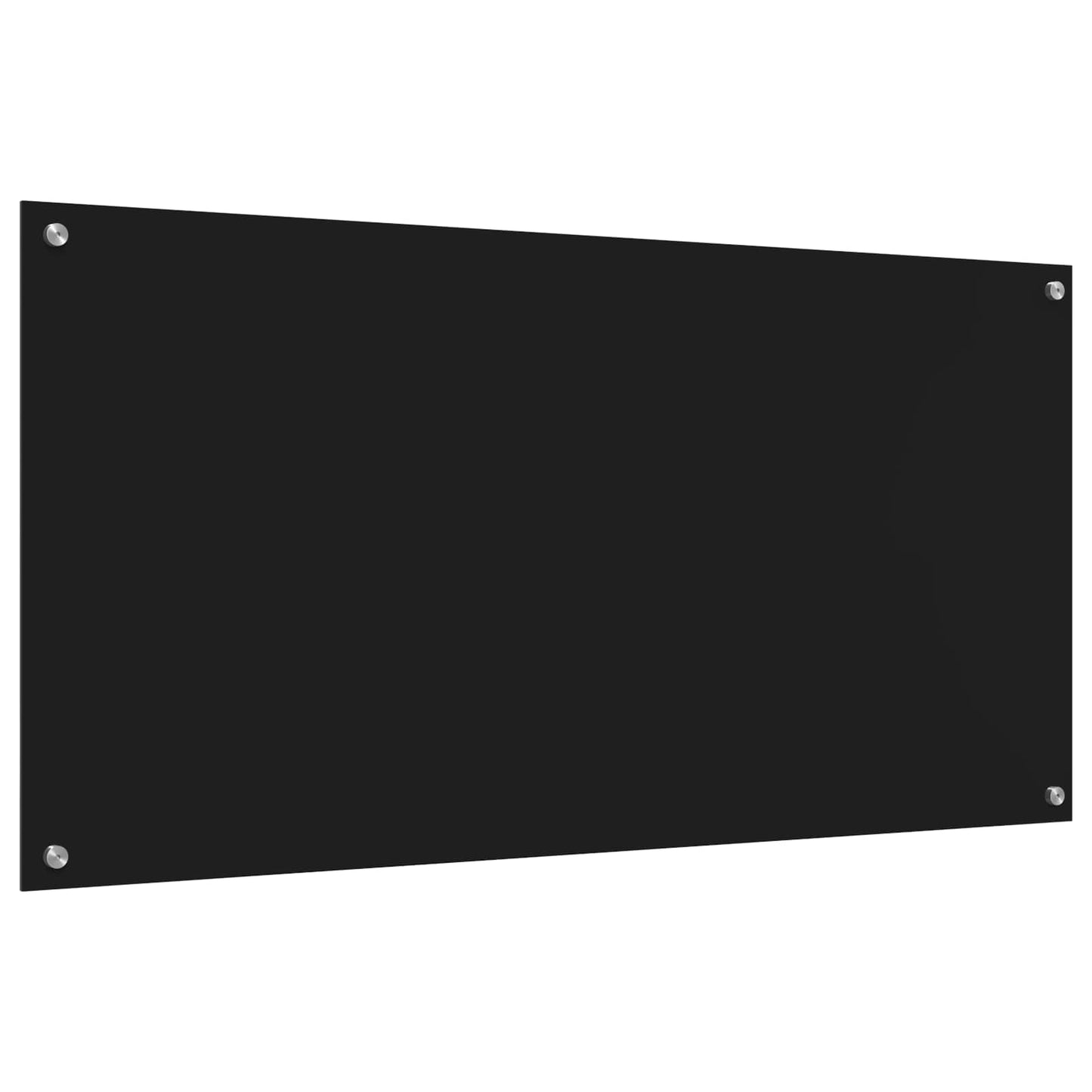 Kuchyňský Obklad Černá 120 X 60 Cm Tvrzené Sklo