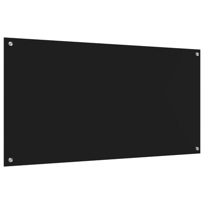 Kuchyňský Obklad Černá 120 X 60 Cm Tvrzené Sklo
