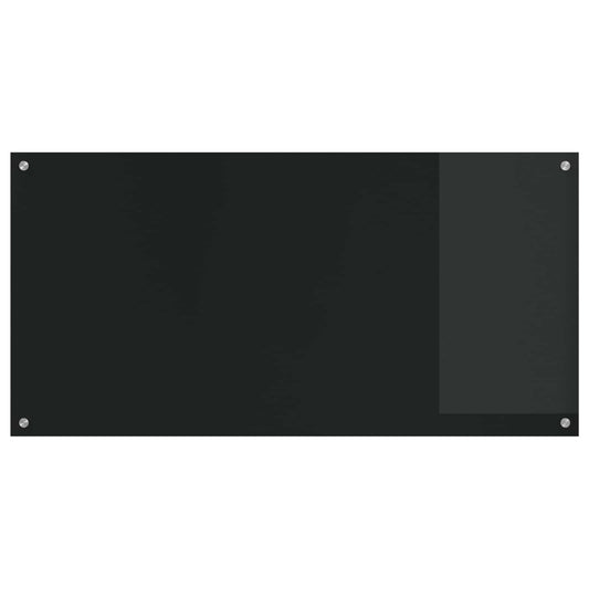 Kuchyňský Obklad Černá 120 X 60 Cm Tvrzené Sklo