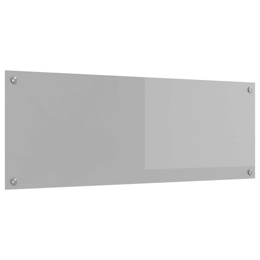 Kuchyňský Obklad Světle Šedá 110 X 40 Cm Tvrzené Sklo