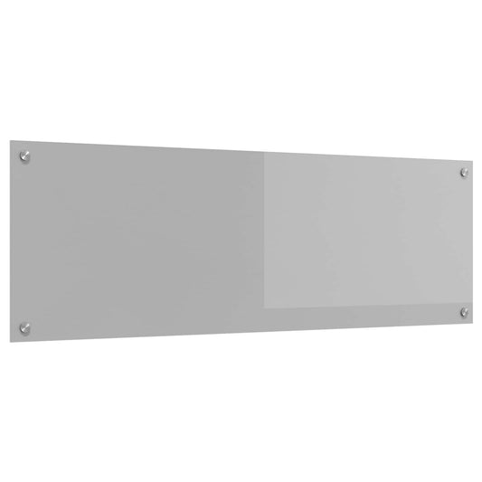 Kuchyňský Obklad Světle Šedá 120 X 40 Cm Tvrzené Sklo