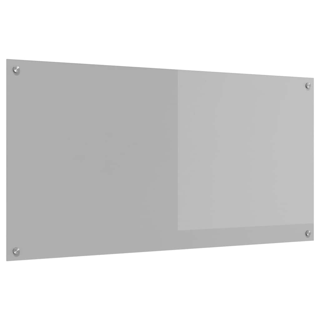 Kuchyňský Obklad Světle Šedá 120 X 60 Cm Tvrzené Sklo